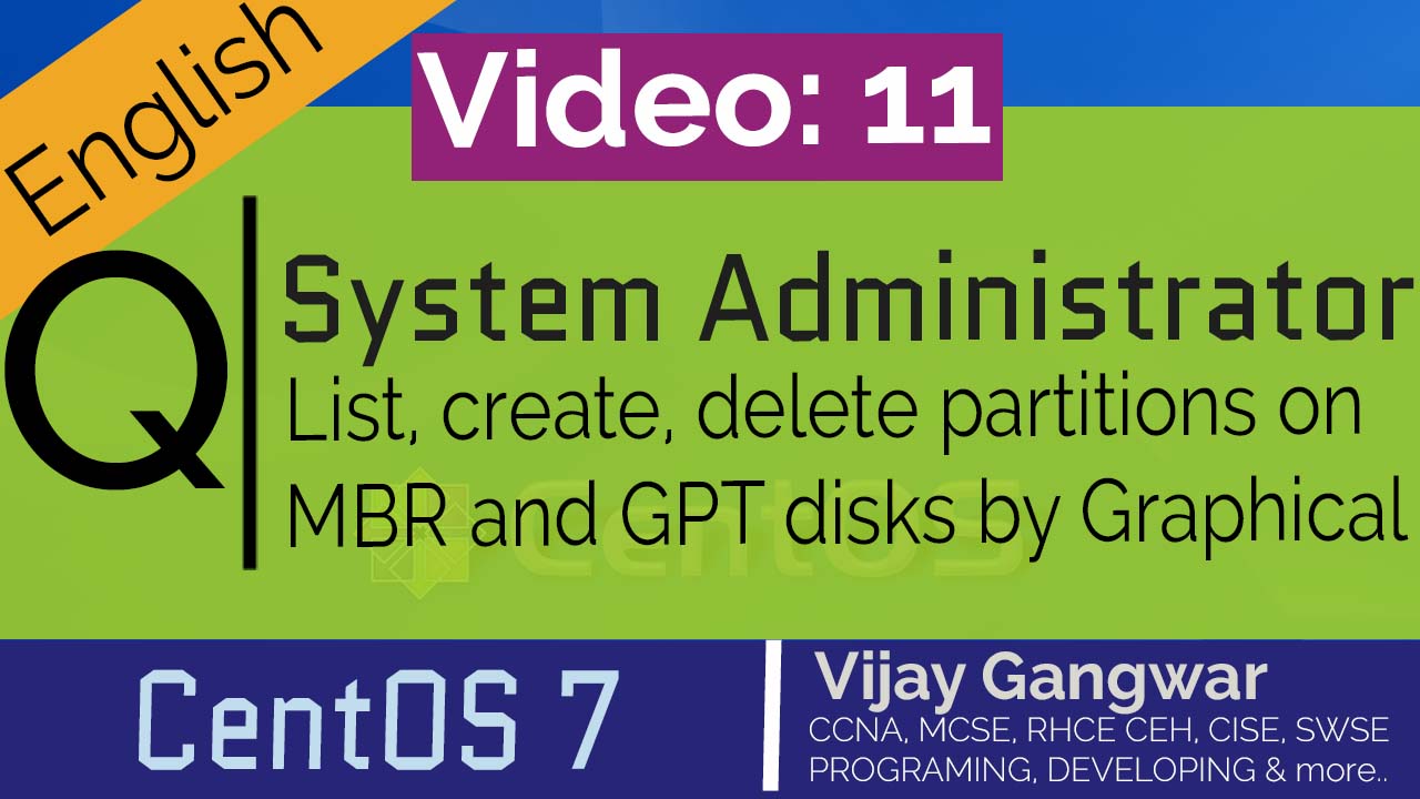 List, create, delete partitions on MBR and GPT disks by graphical