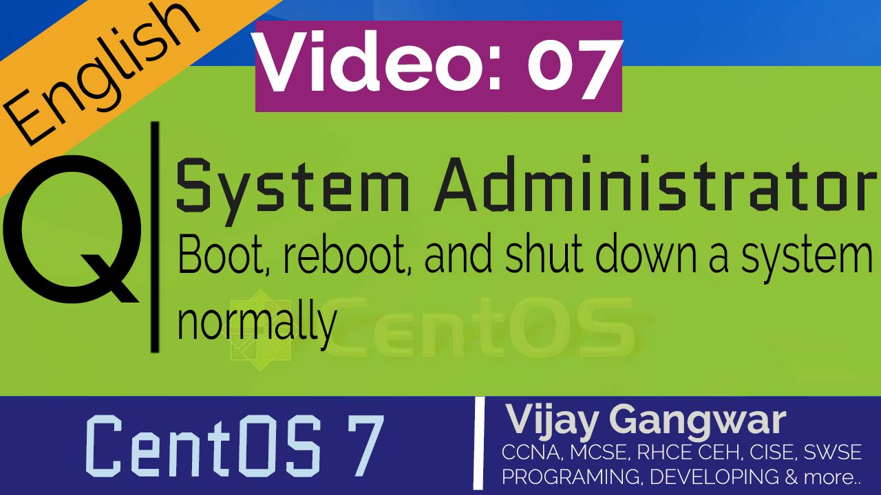 Boot, reboot, and shut down a system normally