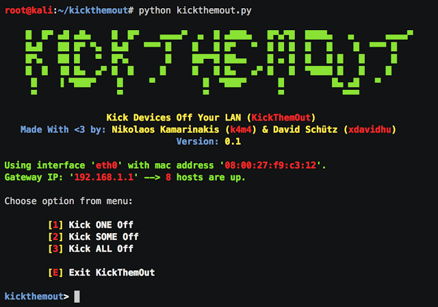 KickThemOut- how to kick someone off your wifi