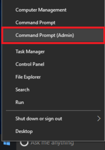 command prompt (admin)